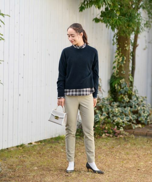 CARA O CRUZ / キャラ・オ・クルス その他パンツ | 【あったか】後ろウエストゴム のびのびパンツ | 詳細20