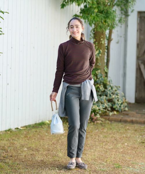 CARA O CRUZ / キャラ・オ・クルス その他パンツ | 【あったか】後ろウエストゴム のびのびパンツ | 詳細9