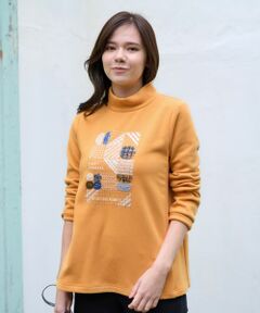 CARA O CRUZ / キャラ・オ・クルス カットソー | 【あったか】洗える 裏起毛のビーズ刺繍スエット