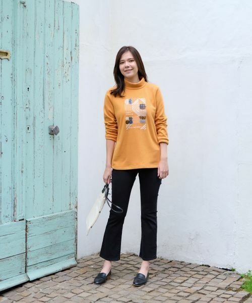 CARA O CRUZ / キャラ・オ・クルス カットソー | 【あったか】洗える 裏起毛のビーズ刺繍スエット | 詳細16