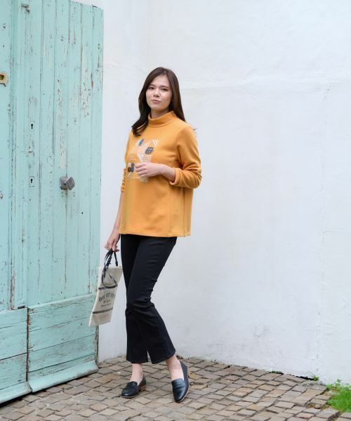 CARA O CRUZ / キャラ・オ・クルス カットソー | 【あったか】洗える 裏起毛のビーズ刺繍スエット | 詳細17