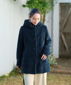 CARA O CRUZ / キャラ・オ・クルス その他アウター | もこもこフーデットコート【CoC by CARA O CRUZ】【あったか】