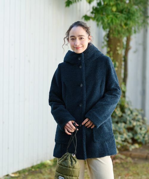 CARA O CRUZ / キャラ・オ・クルス その他アウター | もこもこフーデットコート【CoC by CARA O CRUZ】【あったか】 | 詳細10