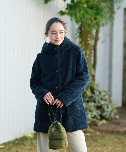 CARA O CRUZ / キャラ・オ・クルス その他アウター | もこもこフーデットコート【CoC by CARA O CRUZ】【あったか】 | 詳細11