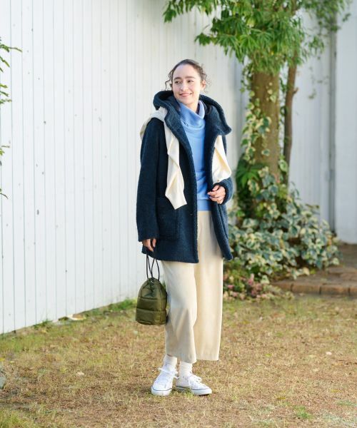 CARA O CRUZ / キャラ・オ・クルス その他アウター | もこもこフーデットコート【CoC by CARA O CRUZ】【あったか】 | 詳細14