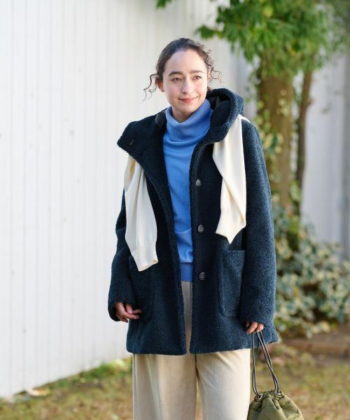 CARA O CRUZ / キャラ・オ・クルス その他アウター | もこもこフーデットコート【CoC by CARA O CRUZ】【あったか】 | 詳細2