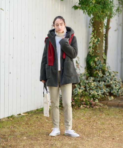 CARA O CRUZ / キャラ・オ・クルス その他アウター | もこもこフーデットコート【CoC by CARA O CRUZ】【あったか】 | 詳細23