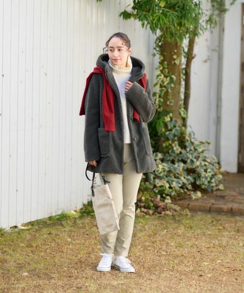 CARA O CRUZ / キャラ・オ・クルス その他アウター | もこもこフーデットコート【CoC by CARA O CRUZ】【あったか】 | 詳細24