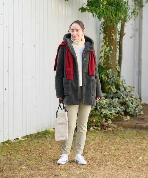 CARA O CRUZ / キャラ・オ・クルス その他アウター | もこもこフーデットコート【CoC by CARA O CRUZ】【あったか】 | 詳細25