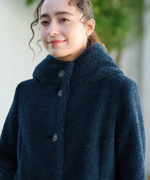 CARA O CRUZ / キャラ・オ・クルス その他アウター | もこもこフーデットコート【CoC by CARA O CRUZ】【あったか】 | 詳細26