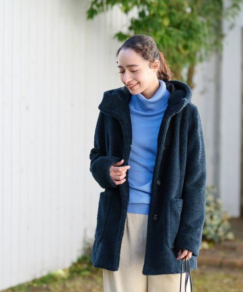 CARA O CRUZ / キャラ・オ・クルス その他アウター | もこもこフーデットコート【CoC by CARA O CRUZ】【あったか】 | 詳細7