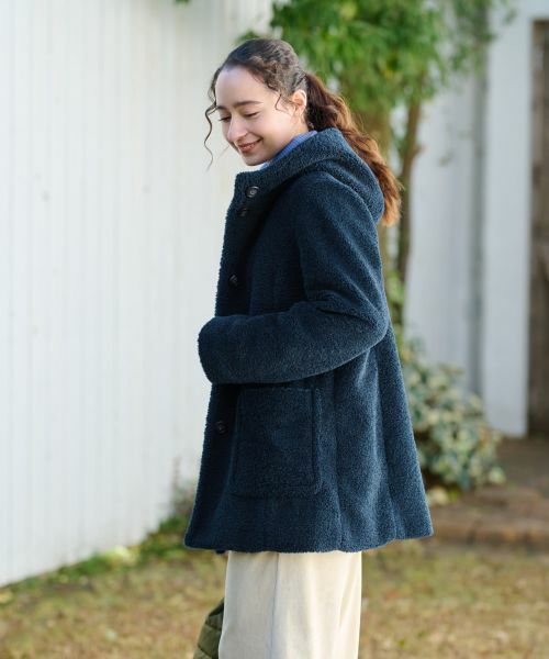 CARA O CRUZ / キャラ・オ・クルス その他アウター | もこもこフーデットコート【CoC by CARA O CRUZ】【あったか】 | 詳細9