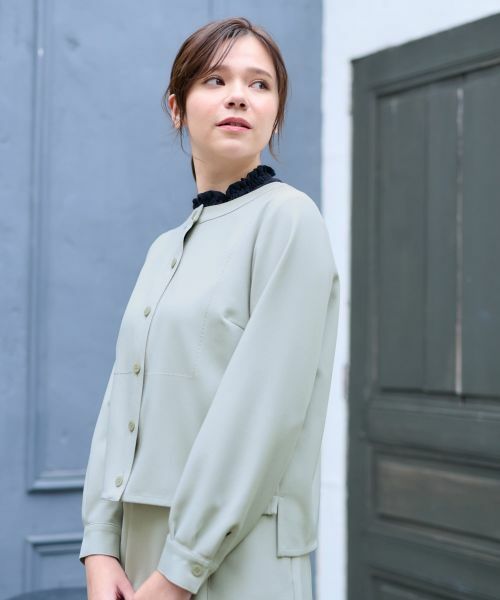 CARA O CRUZ / キャラ・オ・クルス シャツ・ブラウス | ノーカラーブラウス【セットアップ】 | 詳細19