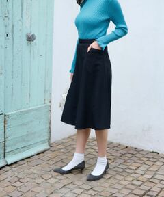 CARA O CRUZ / キャラ・オ・クルス ミニ・ひざ丈スカート | 後ろウエストゴム フレアスカート【セットアップ】