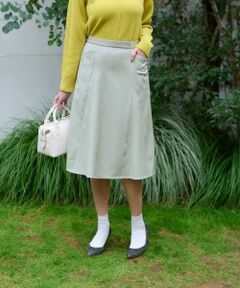 CARA O CRUZ / キャラ・オ・クルス ミニ・ひざ丈スカート | 後ろウエストゴム フレアスカート【セットアップ】