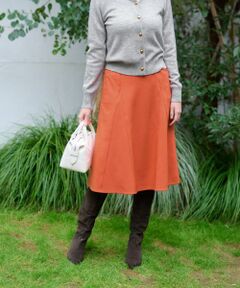 CARA O CRUZ / キャラ・オ・クルス ミニ・ひざ丈スカート | 後ろウエストゴム フレアスカート【セットアップ】