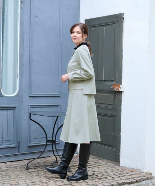 CARA O CRUZ / キャラ・オ・クルス ミニ・ひざ丈スカート | 後ろウエストゴム フレアスカート【セットアップ】 | 詳細11