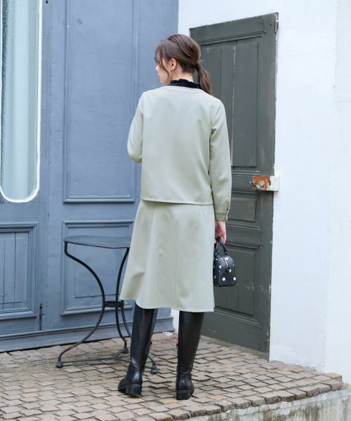 CARA O CRUZ / キャラ・オ・クルス ミニ・ひざ丈スカート | 後ろウエストゴム フレアスカート【セットアップ】 | 詳細12