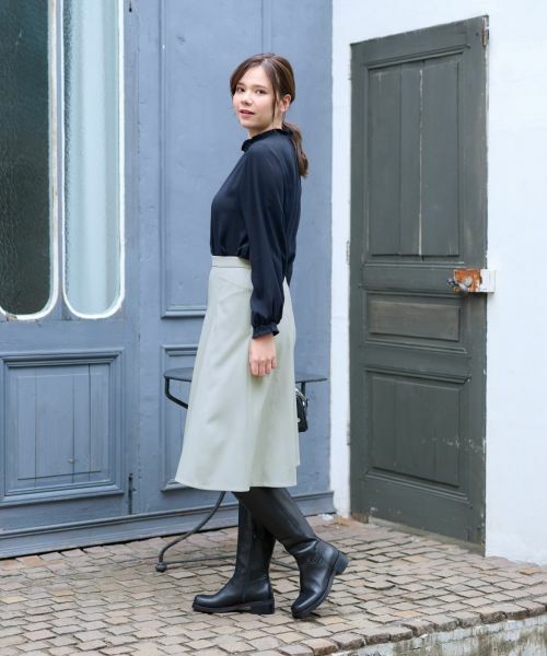 CARA O CRUZ / キャラ・オ・クルス ミニ・ひざ丈スカート | 後ろウエストゴム フレアスカート【セットアップ】 | 詳細17