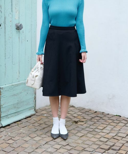 CARA O CRUZ / キャラ・オ・クルス ミニ・ひざ丈スカート | 後ろウエストゴム フレアスカート【セットアップ】 | 詳細18