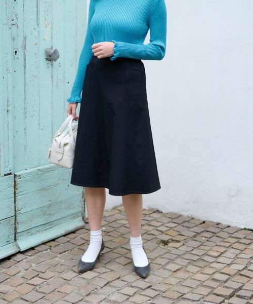 CARA O CRUZ / キャラ・オ・クルス ミニ・ひざ丈スカート | 後ろウエストゴム フレアスカート【セットアップ】 | 詳細19