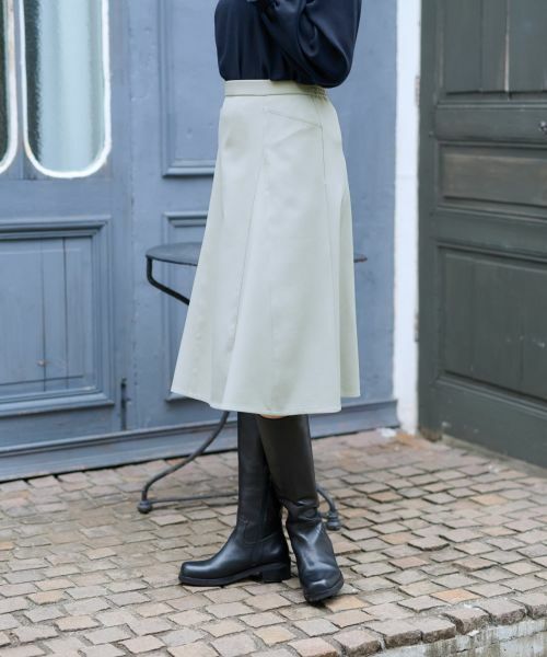 CARA O CRUZ / キャラ・オ・クルス ミニ・ひざ丈スカート | 後ろウエストゴム フレアスカート【セットアップ】 | 詳細2