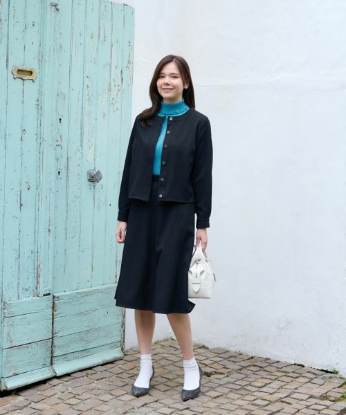 CARA O CRUZ / キャラ・オ・クルス ミニ・ひざ丈スカート | 後ろウエストゴム フレアスカート【セットアップ】 | 詳細20