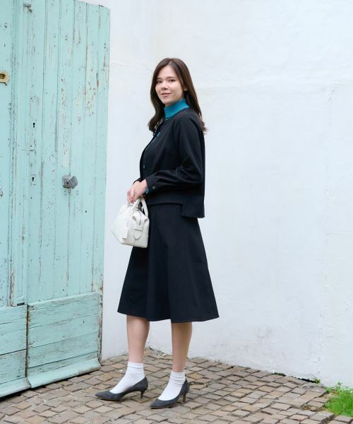 CARA O CRUZ / キャラ・オ・クルス ミニ・ひざ丈スカート | 後ろウエストゴム フレアスカート【セットアップ】 | 詳細22