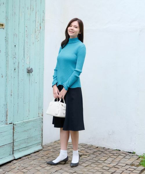 CARA O CRUZ / キャラ・オ・クルス ミニ・ひざ丈スカート | 後ろウエストゴム フレアスカート【セットアップ】 | 詳細24