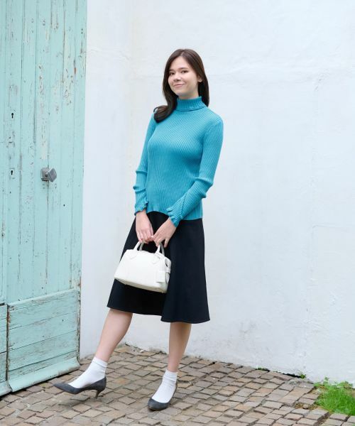 CARA O CRUZ / キャラ・オ・クルス ミニ・ひざ丈スカート | 後ろウエストゴム フレアスカート【セットアップ】 | 詳細25