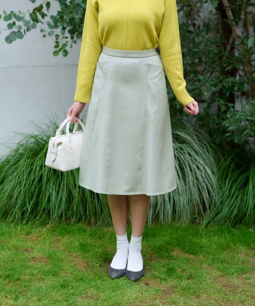 CARA O CRUZ / キャラ・オ・クルス ミニ・ひざ丈スカート | 後ろウエストゴム フレアスカート【セットアップ】 | 詳細26