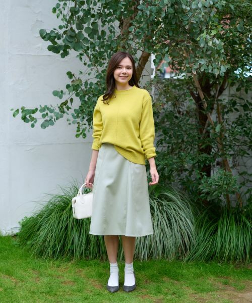 CARA O CRUZ / キャラ・オ・クルス ミニ・ひざ丈スカート | 後ろウエストゴム フレアスカート【セットアップ】 | 詳細29