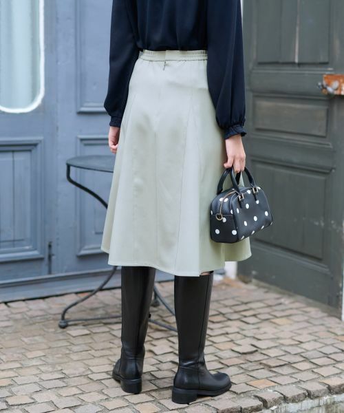 CARA O CRUZ / キャラ・オ・クルス ミニ・ひざ丈スカート | 後ろウエストゴム フレアスカート【セットアップ】 | 詳細4