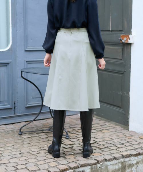 CARA O CRUZ / キャラ・オ・クルス ミニ・ひざ丈スカート | 後ろウエストゴム フレアスカート【セットアップ】 | 詳細7