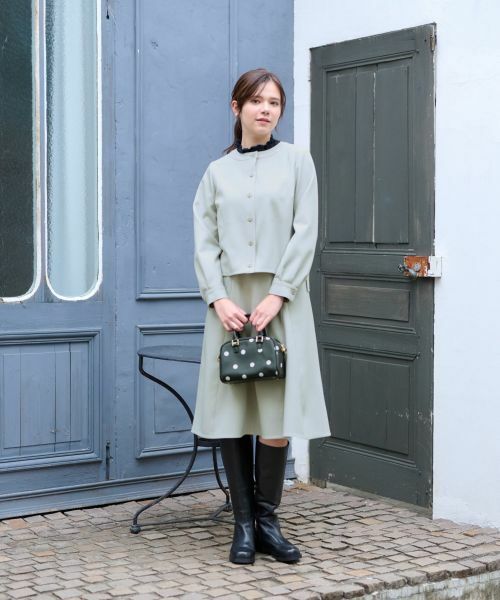 CARA O CRUZ / キャラ・オ・クルス ミニ・ひざ丈スカート | 後ろウエストゴム フレアスカート【セットアップ】 | 詳細8