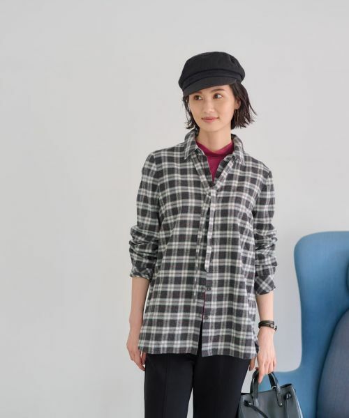 CARA O CRUZ / キャラ・オ・クルス シャツ・ブラウス | 洗える タイ付グレンチェックシャツ【CoC by CARA O CRUZ】 | 詳細10