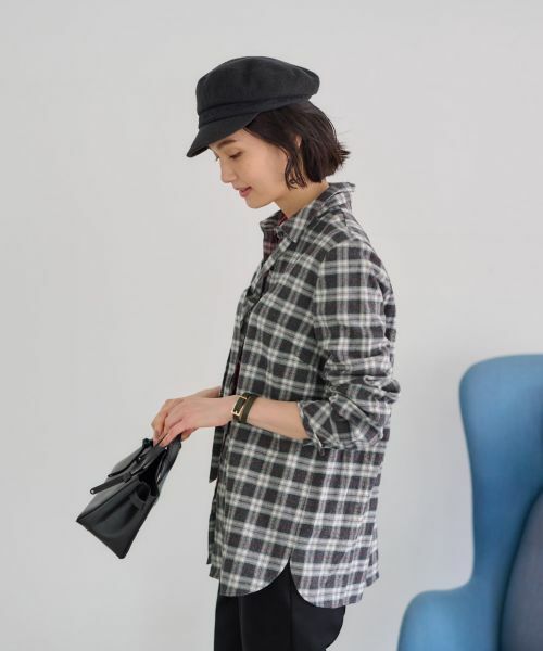 CARA O CRUZ / キャラ・オ・クルス シャツ・ブラウス | 洗える タイ付グレンチェックシャツ【CoC by CARA O CRUZ】 | 詳細14