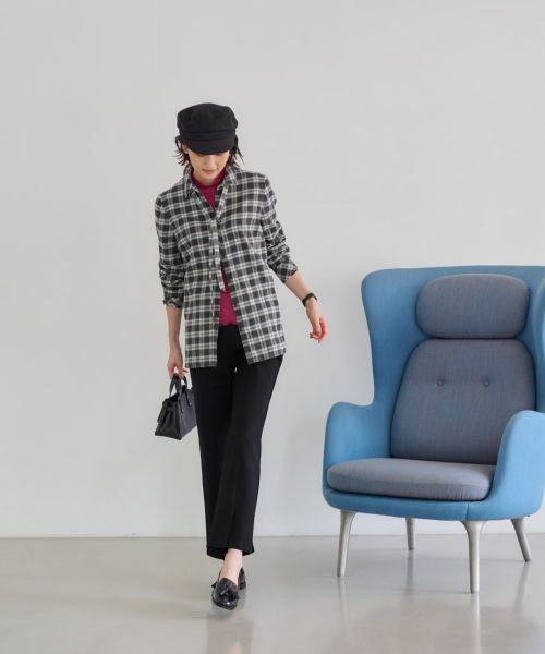 CARA O CRUZ / キャラ・オ・クルス シャツ・ブラウス | 洗える タイ付グレンチェックシャツ【CoC by CARA O CRUZ】 | 詳細19
