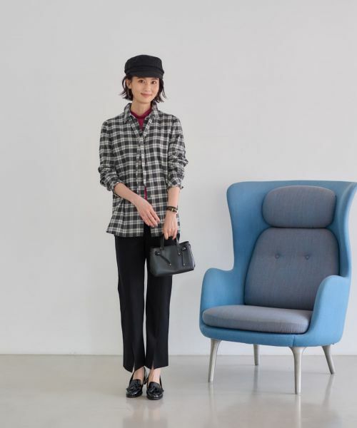 CARA O CRUZ / キャラ・オ・クルス シャツ・ブラウス | 洗える タイ付グレンチェックシャツ【CoC by CARA O CRUZ】 | 詳細20
