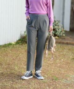 CARA O CRUZ / キャラ・オ・クルス その他パンツ | 【あったか】洗える裏起毛ミニ千鳥格子パンツ