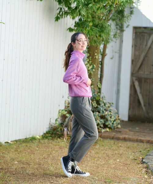 CARA O CRUZ / キャラ・オ・クルス その他パンツ | 【あったか】洗える裏起毛ミニ千鳥格子パンツ | 詳細14