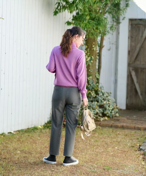 CARA O CRUZ / キャラ・オ・クルス その他パンツ | 【あったか】洗える裏起毛ミニ千鳥格子パンツ | 詳細15