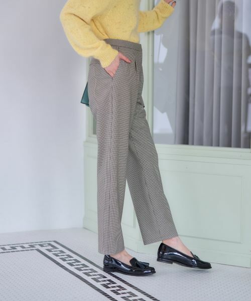 CARA O CRUZ / キャラ・オ・クルス その他パンツ | 【あったか】洗える裏起毛ミニ千鳥格子パンツ | 詳細17