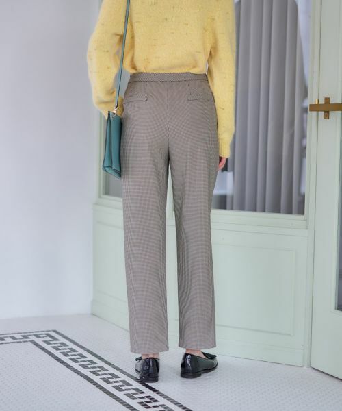 CARA O CRUZ / キャラ・オ・クルス その他パンツ | 【あったか】洗える裏起毛ミニ千鳥格子パンツ | 詳細19