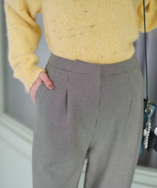 CARA O CRUZ / キャラ・オ・クルス その他パンツ | 【あったか】洗える裏起毛ミニ千鳥格子パンツ | 詳細27