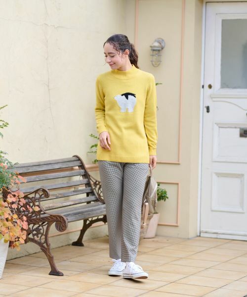 CARA O CRUZ / キャラ・オ・クルス その他パンツ | 【あったか】洗える裏起毛ミニ千鳥格子パンツ | 詳細7