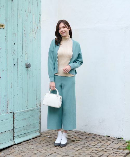 CARA O CRUZ / キャラ・オ・クルス ニット・セーター | 洗える 部分フリルのタートルニット | 詳細14