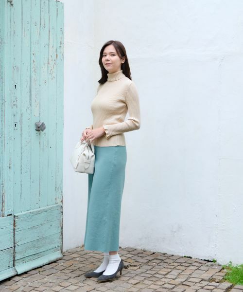 CARA O CRUZ / キャラ・オ・クルス ニット・セーター | 洗える 部分フリルのタートルニット | 詳細17
