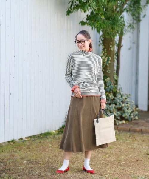 CARA O CRUZ / キャラ・オ・クルス ニット・セーター | 洗える 部分フリルのタートルニット | 詳細19