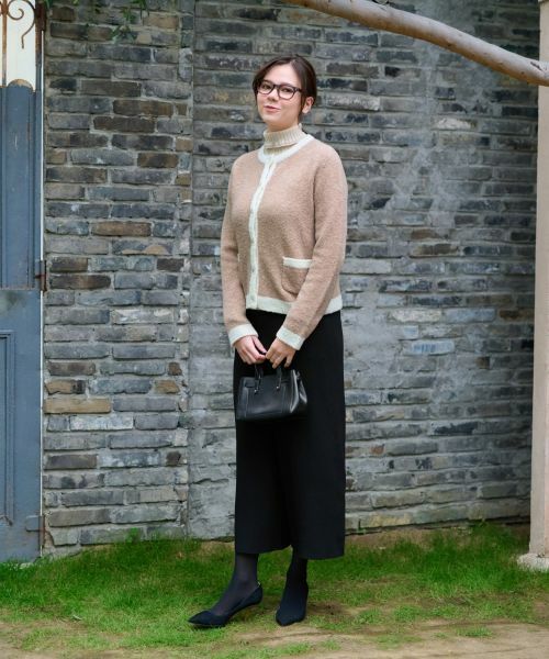 CARA O CRUZ / キャラ・オ・クルス ニット・セーター | 洗える 部分フリルのタートルニット | 詳細2